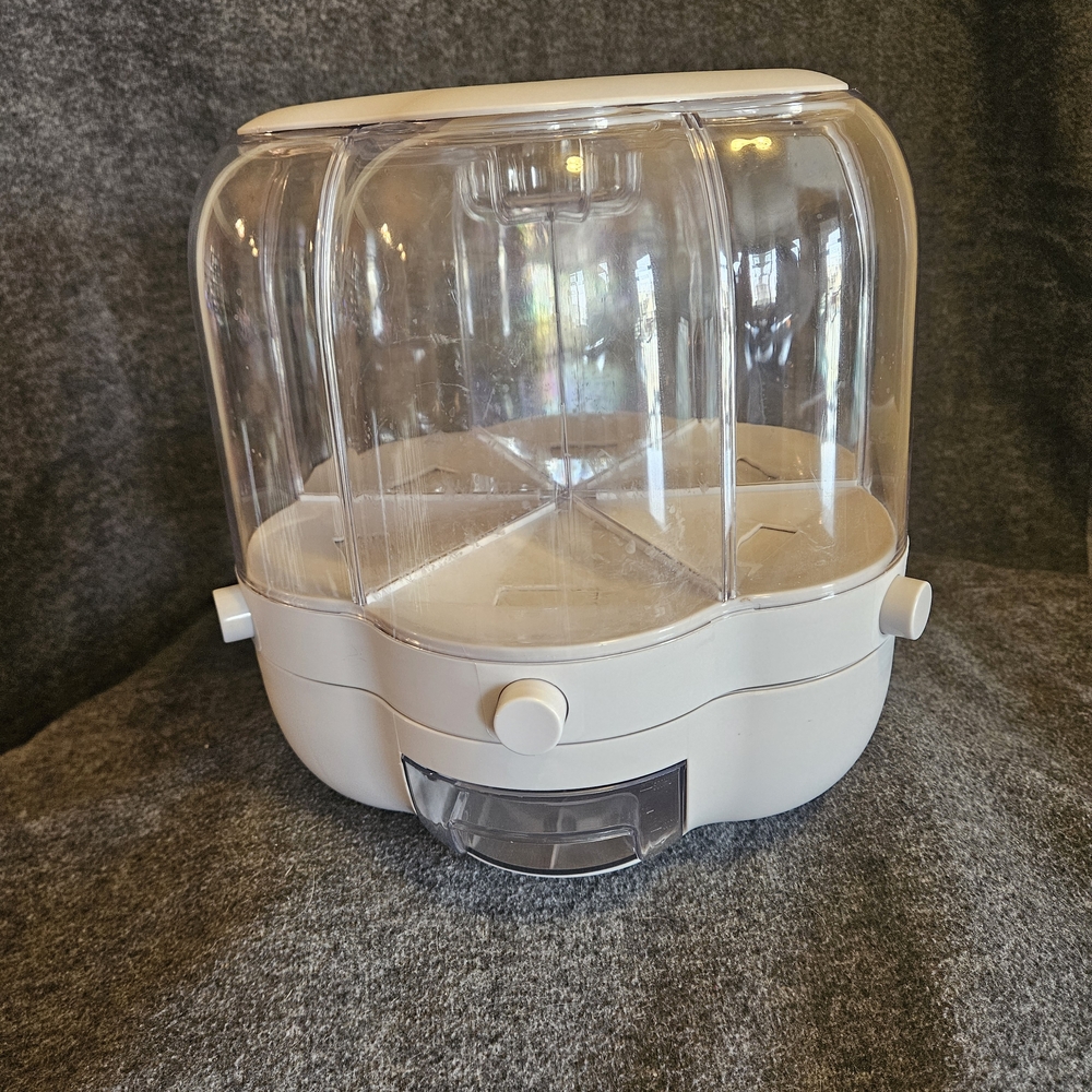 Clear Plastic Rotating Organizer Tower in White